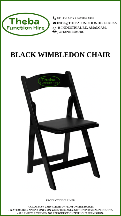 black wimbledon chair
