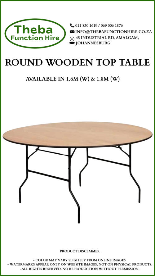 round wooden top table